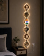 Personalized Indian Flag LED Mirror Wall Art