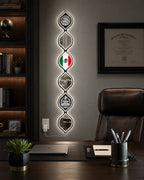 Personalized Mexican Flag LED Mirror Wall Art