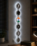 Personalized Indian Flag LED Mirror Wall Art
