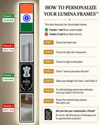 Indian Flag LED Mirror Art | LUMINA FRAMES™