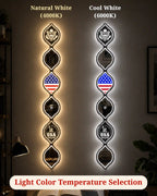 Personalized American Flag LED Mirror Wall Art